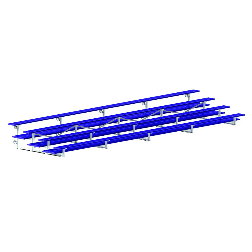 Bleacher - 27 ft. (4 Row - Double Foot Plank)  - Tip & Roll  (Powder Coated)
