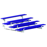 Bleacher - 7-1/2 ft. (4 Row - Double Foot Plank) - Tip & Roll  (Powder Coated)