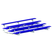 Bleacher - 15 ft. (4 Row - Double Foot Plank) - Tip & Roll  (Powder Coated)