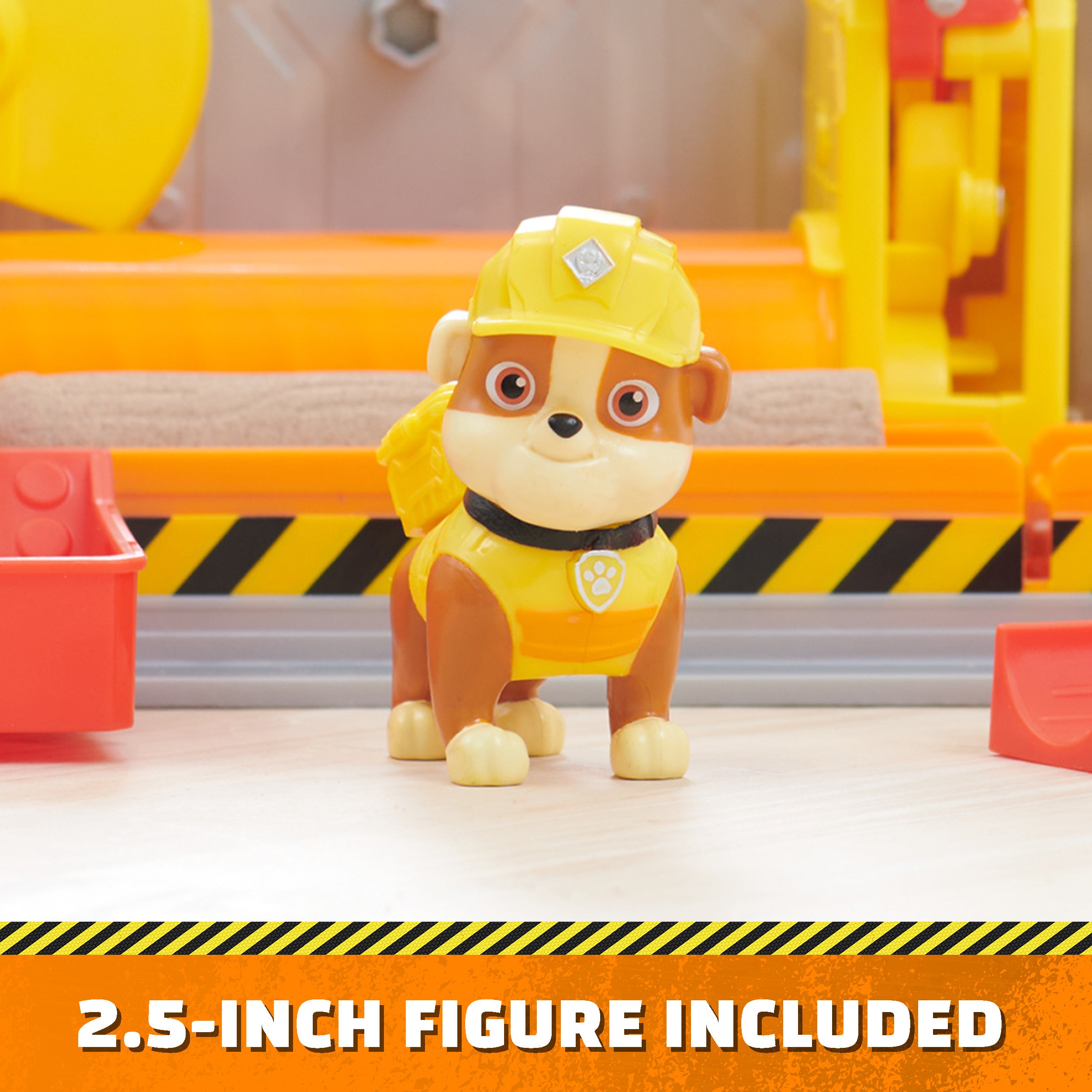 Rubble & Crew, Rubble’s Workshop Playset, Construction Toys with Kinetic Build-It Sand & Rubble Action Figure, Kids Toys for Boys & Girls Ages 3+