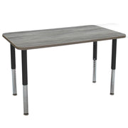 24" x 48" Rectangle La Madera Activity Table with Adjustable Super Legs - Light Gray Wood/Black