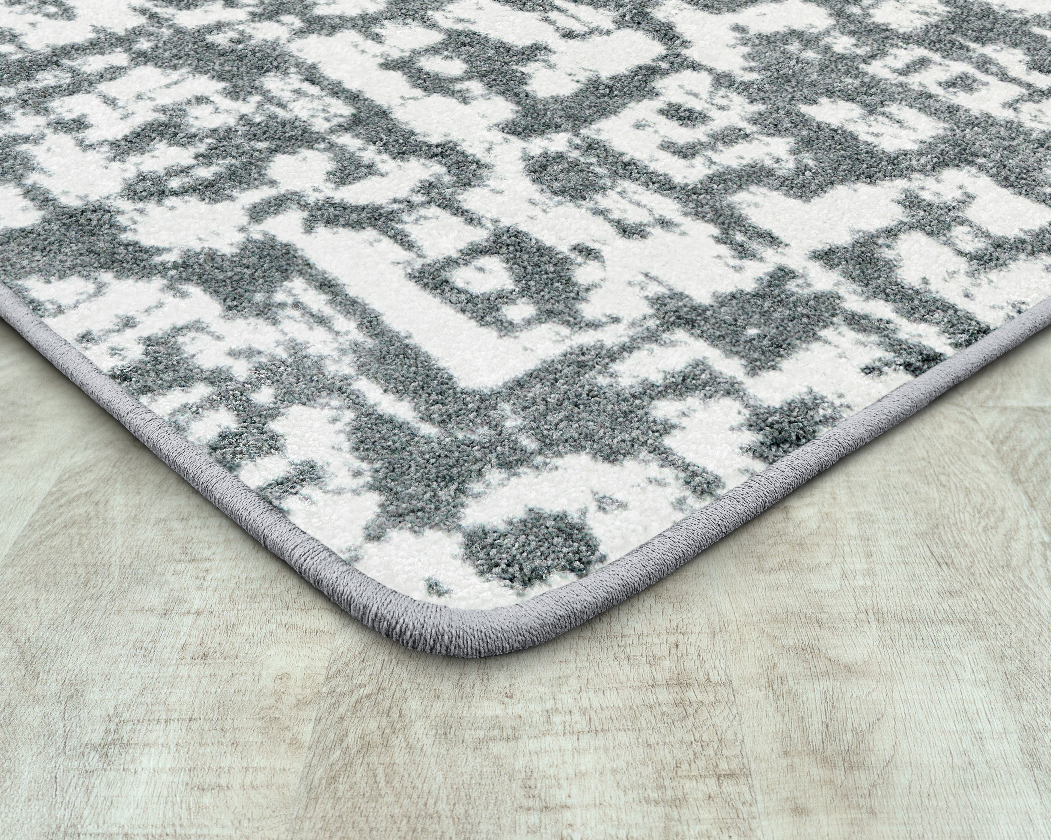 Block Print 10'9" x 13'2" area rug in color Cloudy