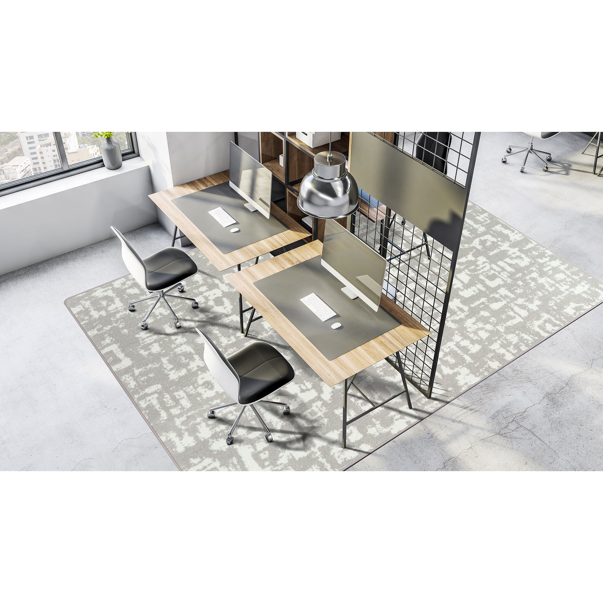 Block Print 7'8" x 10'9" area rug in color Dove
