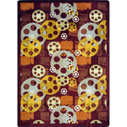 Blockbuster 7'8" x 10'9" area rug in color Burgundy