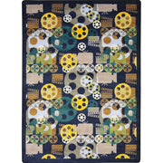 Blockbuster 3'10" x 5'4" area rug in color Navy