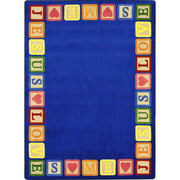 Blocks of Love 10'9" x 13'2" area rug in color Multi