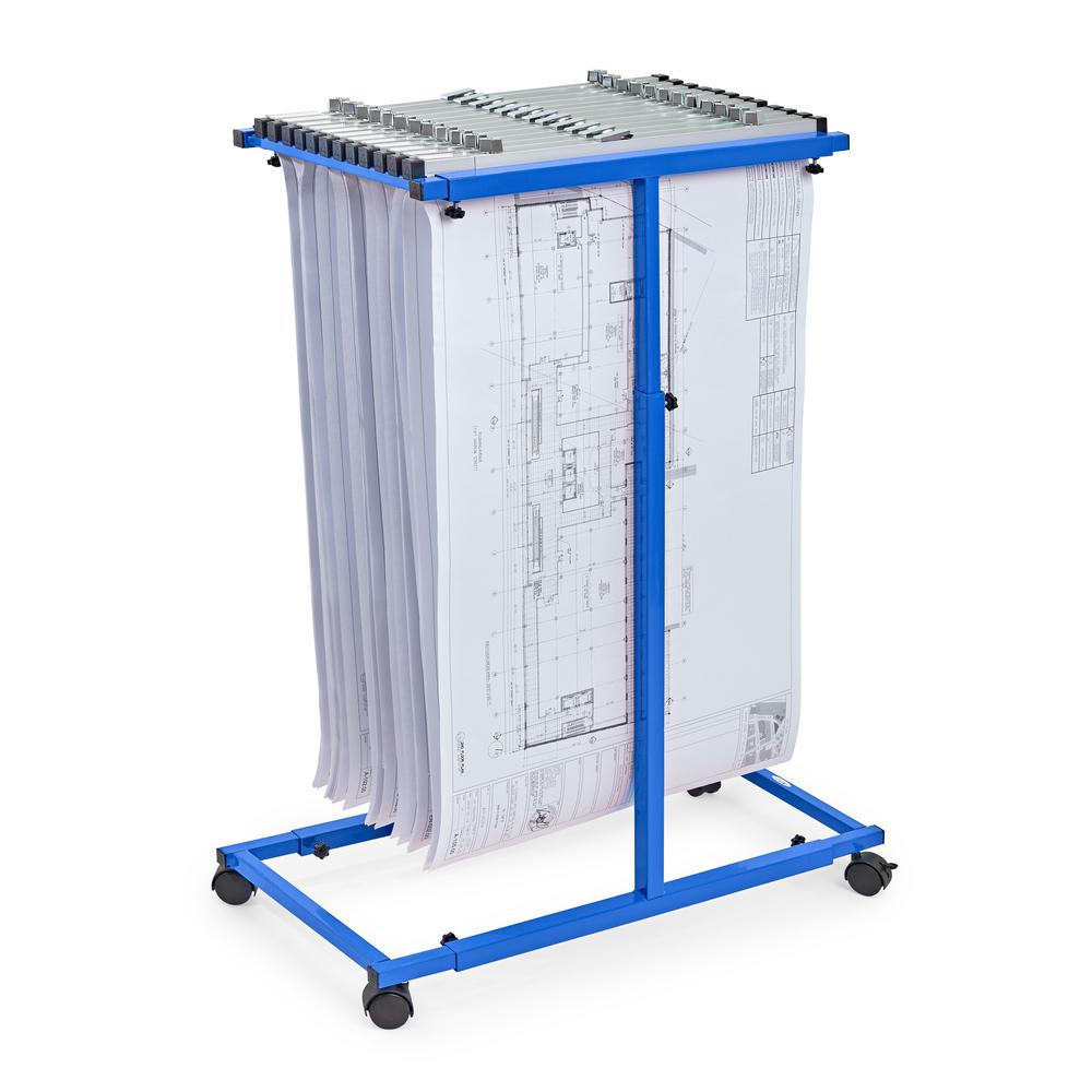Mobile Vertical Plan Center for Blueprints, Blue