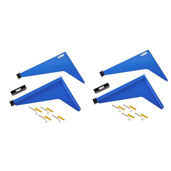 Drop Lift Wall Rack for Blueprints, Blue (2 pack)