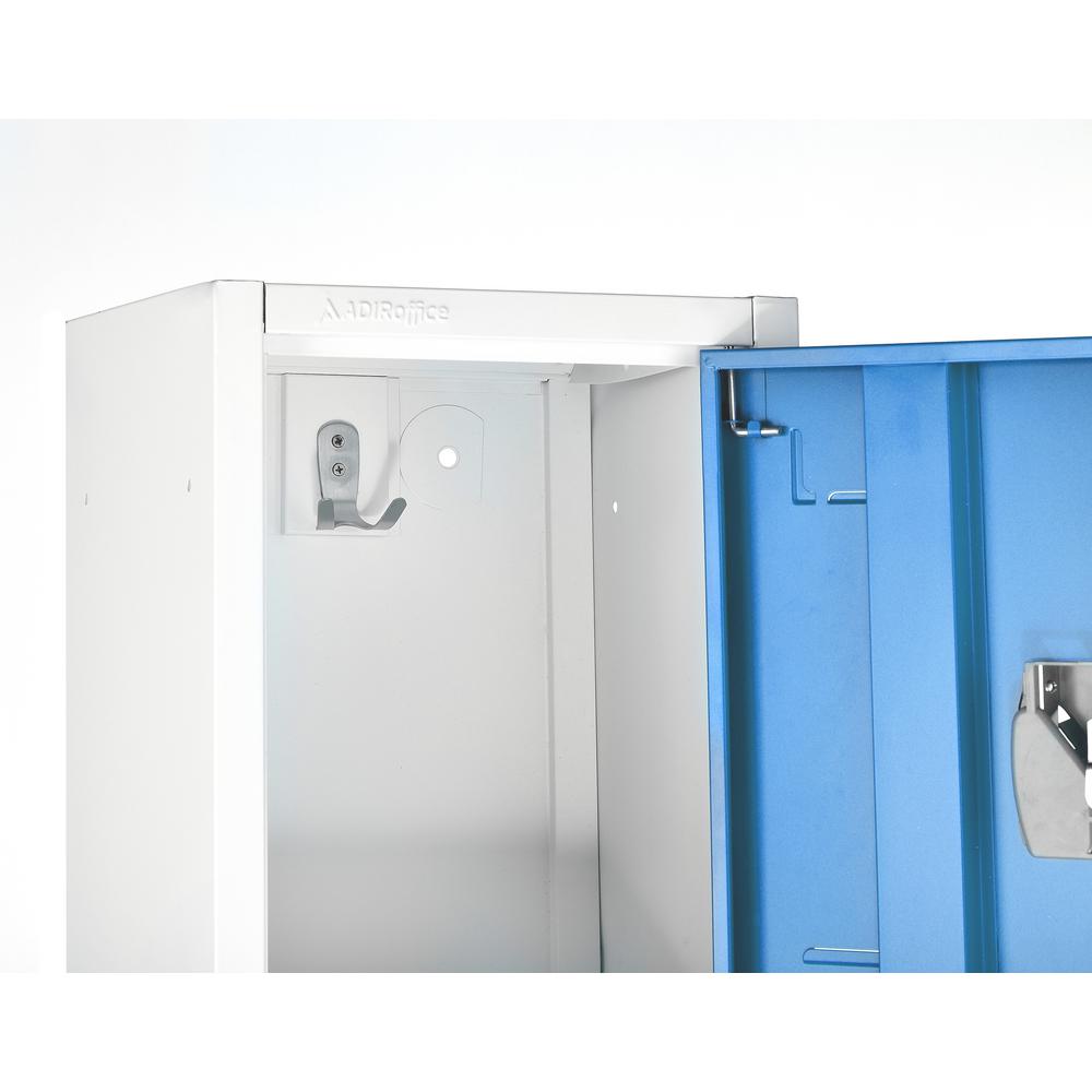 72 in. x 12 in. x 12 in. Double-Compartment Steel Tier Key Lock Storage Locker in Blue (4-Pack)