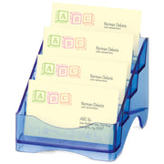 Blue Glacier™ Business Card Holder, 4 Tiers