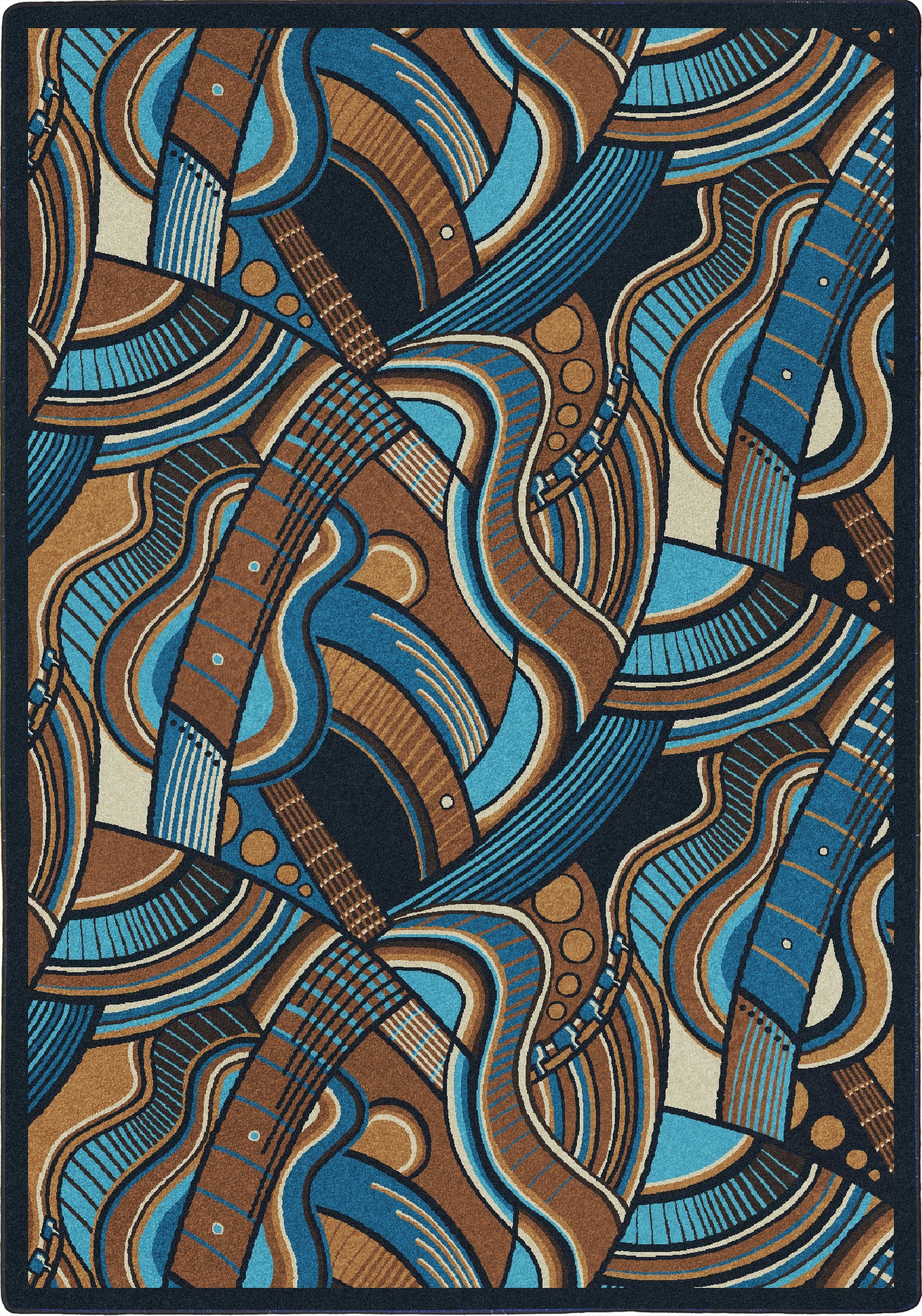 Blue Note 5'4" x 7'8" area rug in color Multi