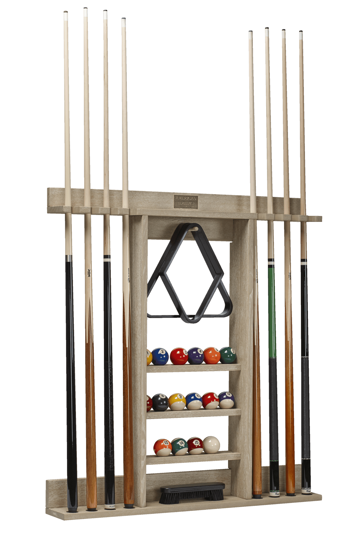 American Heritage® Bluegrass Cue Rack, Natural Ash (cues and balls not included)