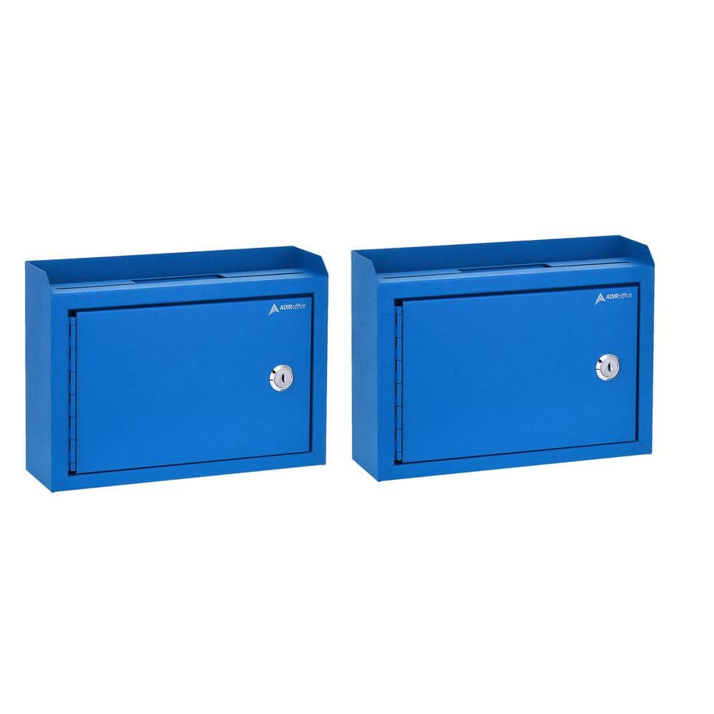 Wall Mountable Medium Size Steel Multi-Purpose Suggestion Drop Box (2 pack)