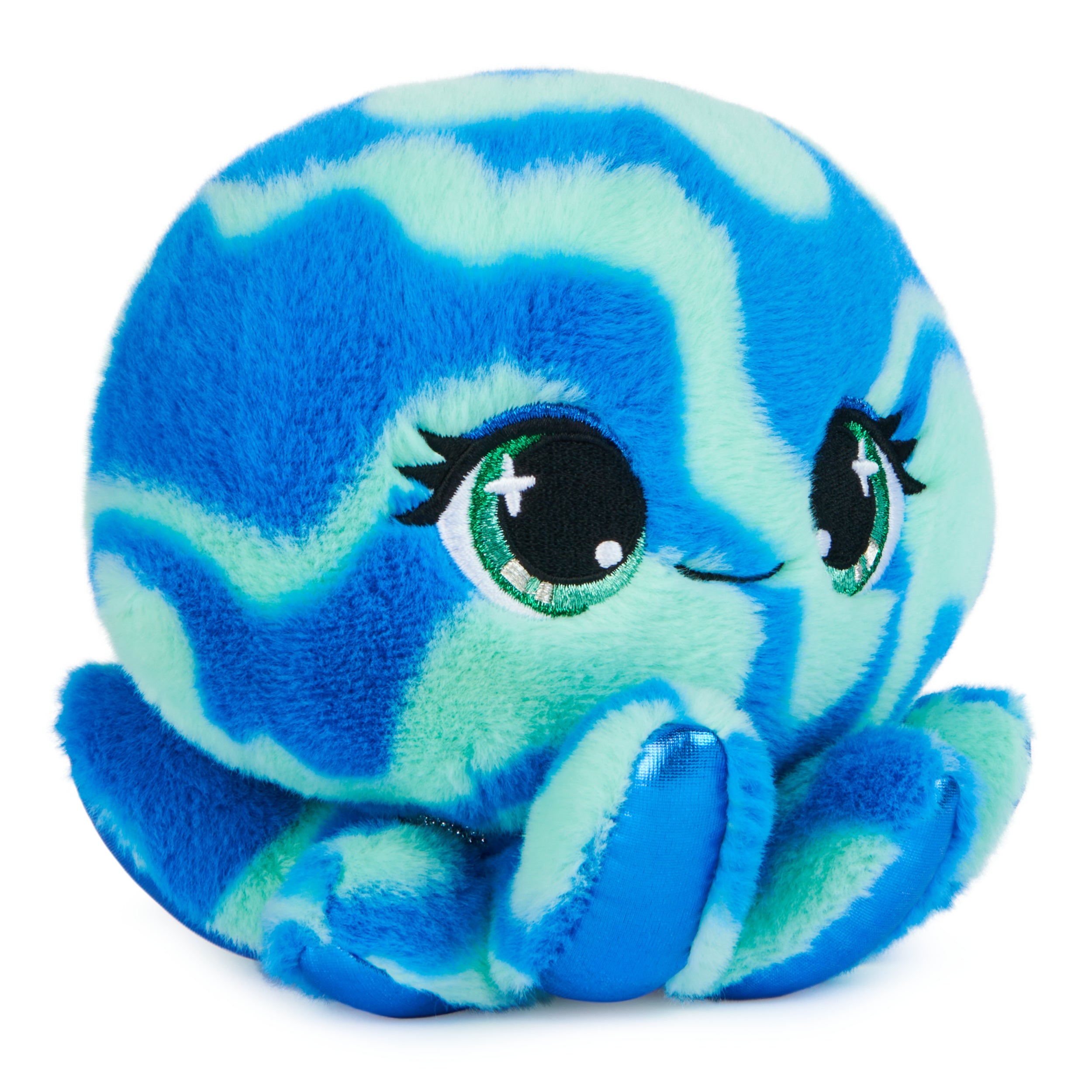 P.Lushes Designer Fashion Pets Marina Coves Premium Octopus Stuffed Animal, Blue and Green, 6”