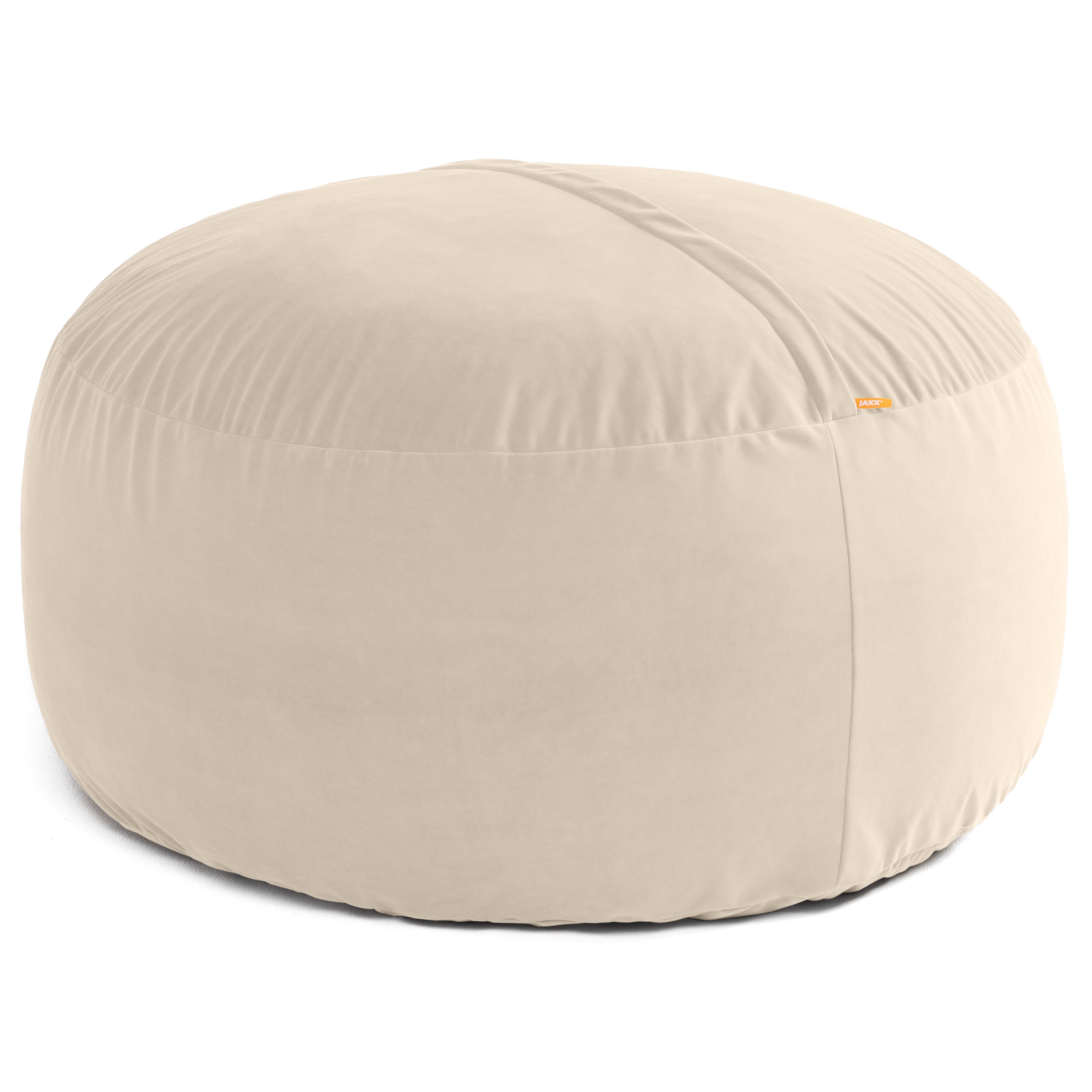 Jaxx 5 Foot Saxx - Large Round Bean Bag Chair for Adults - Lush Velvet Ivory