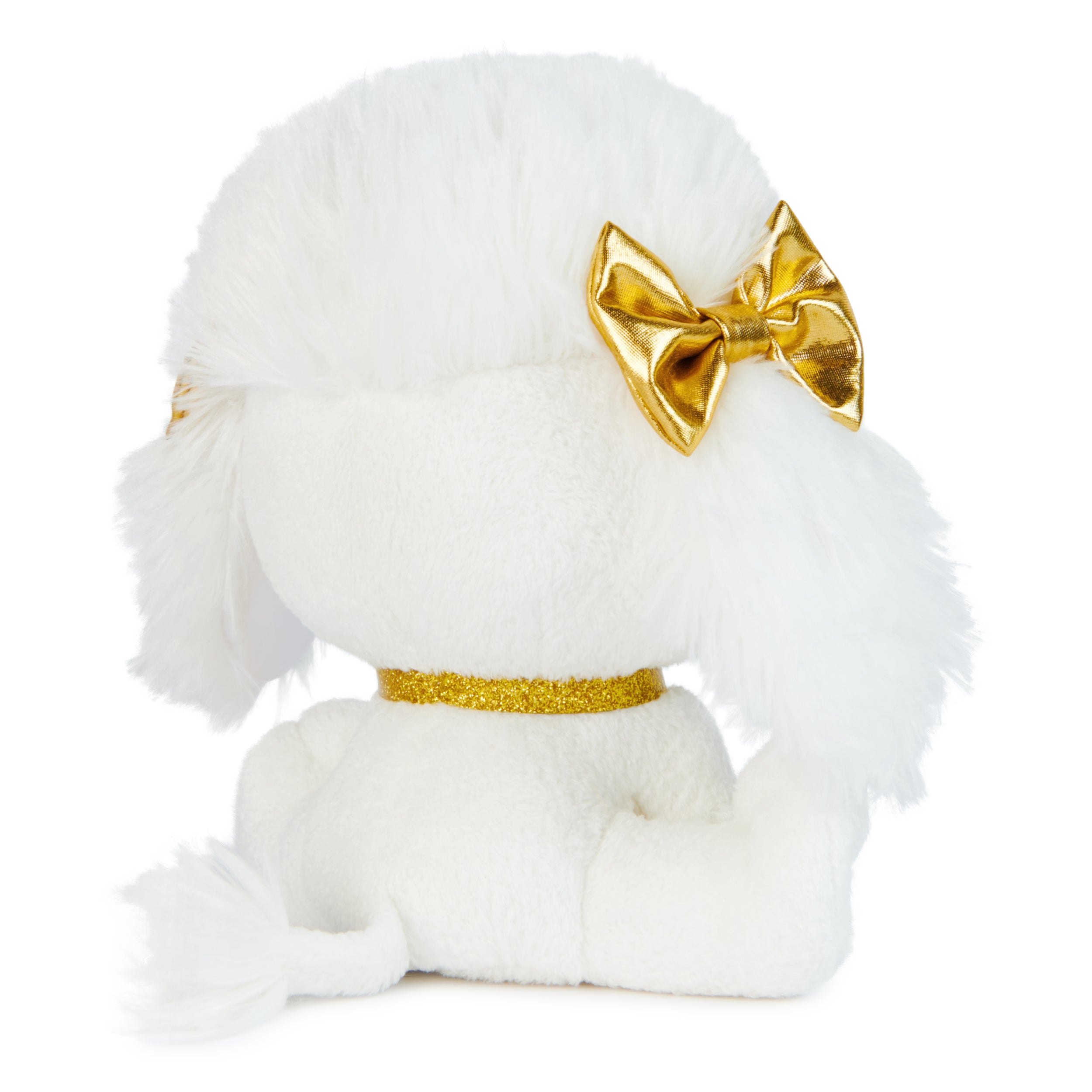 P.Lushes Designer Fashion Pets Catalina Monroe Premium Poodle Puppy Stuffed Animal, White and Gold, 6”