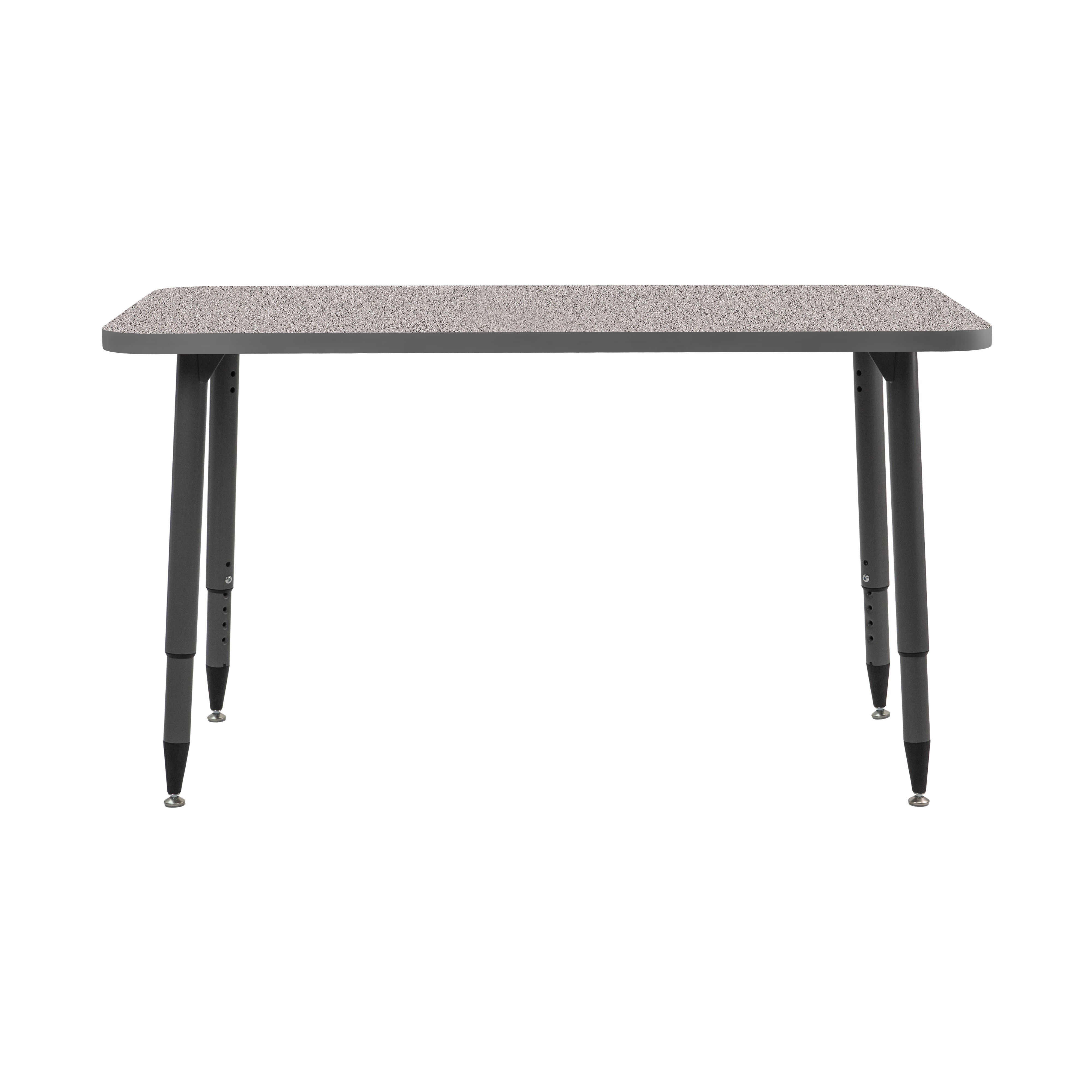 Adapte 24" x 48" Rectangle Thermofused Activity Table with Adjustable Tapered Legs - Gray/North Sea