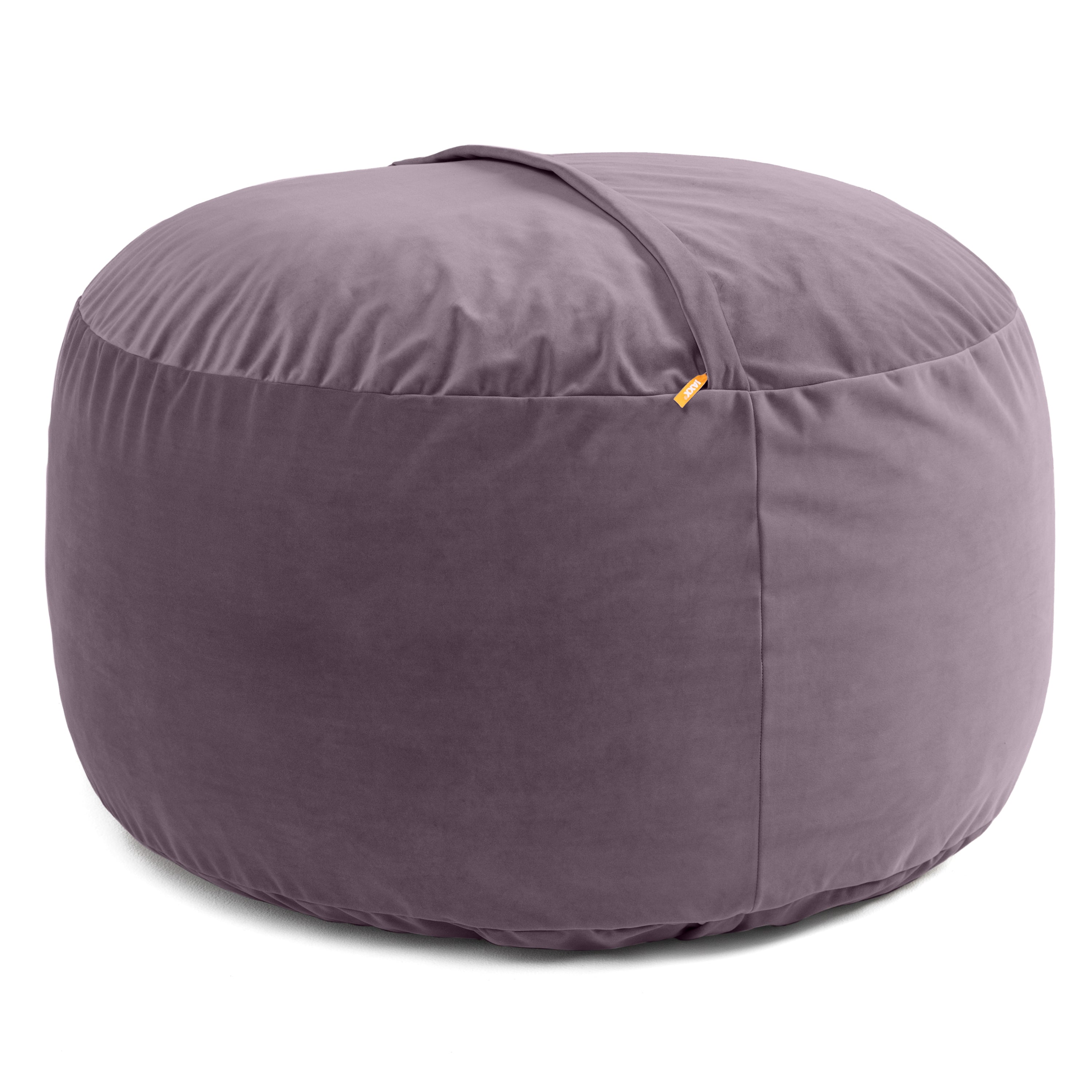 Jaxx 4 Foot Saxx - Large Round Bean Bag Chair for Adults - Lush Velvet Purple