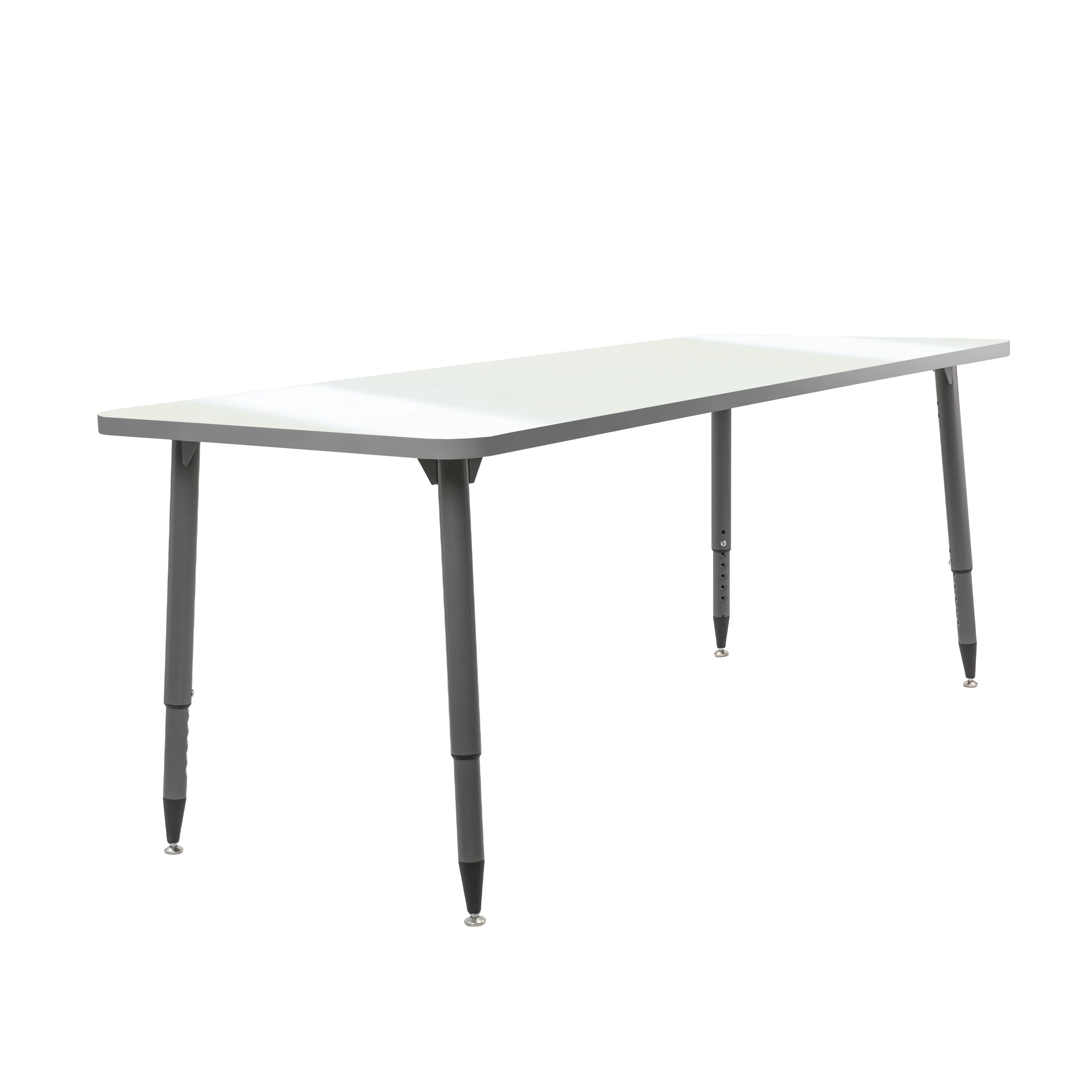 Adapte 30" x 72" Rectangle Dry-Erase Thermofused Activity Table with Adjustable Tapered Legs - Whiteboard/North Sea