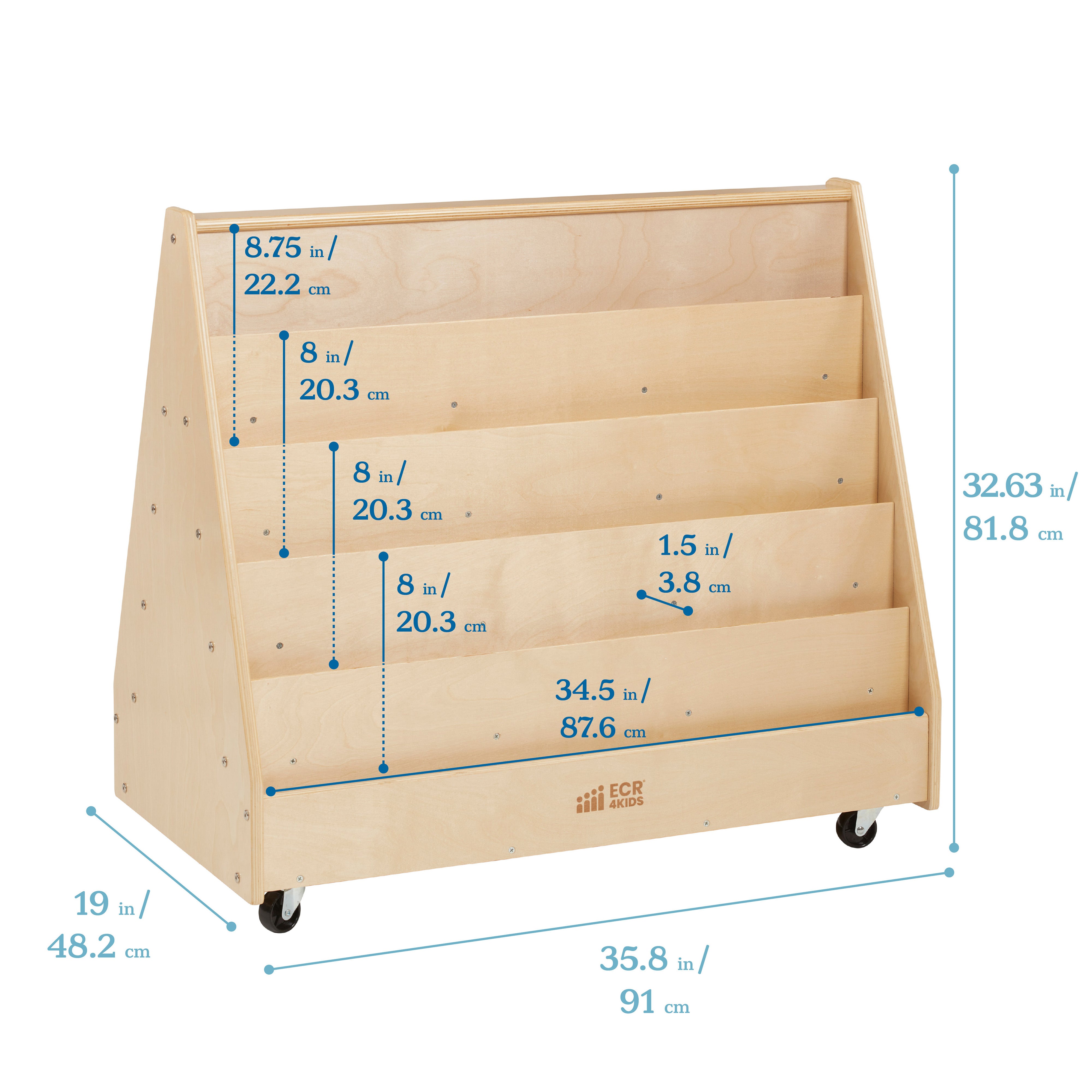 Double-Sided Book Display - Natural