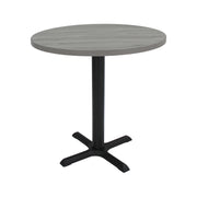 30" Round Cafe Bistro Table - Light Gray Wood/Black