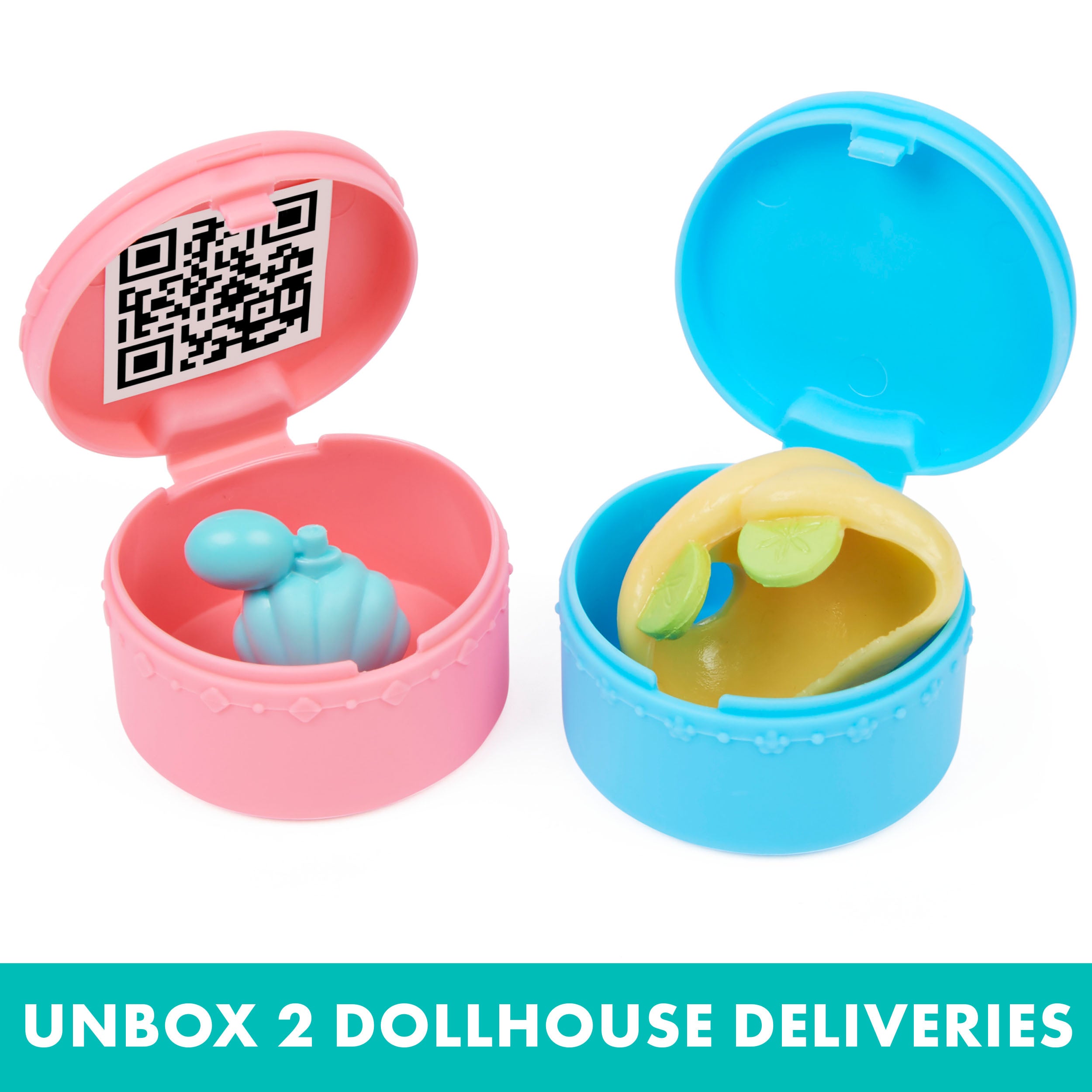 Gabby’s Dollhouse, Primp and Pamper Bathroom with MerCat Figure, 3 Accessories, 3 Furniture and 2 Deliveries, Kids Toys for Ages 3 and up
