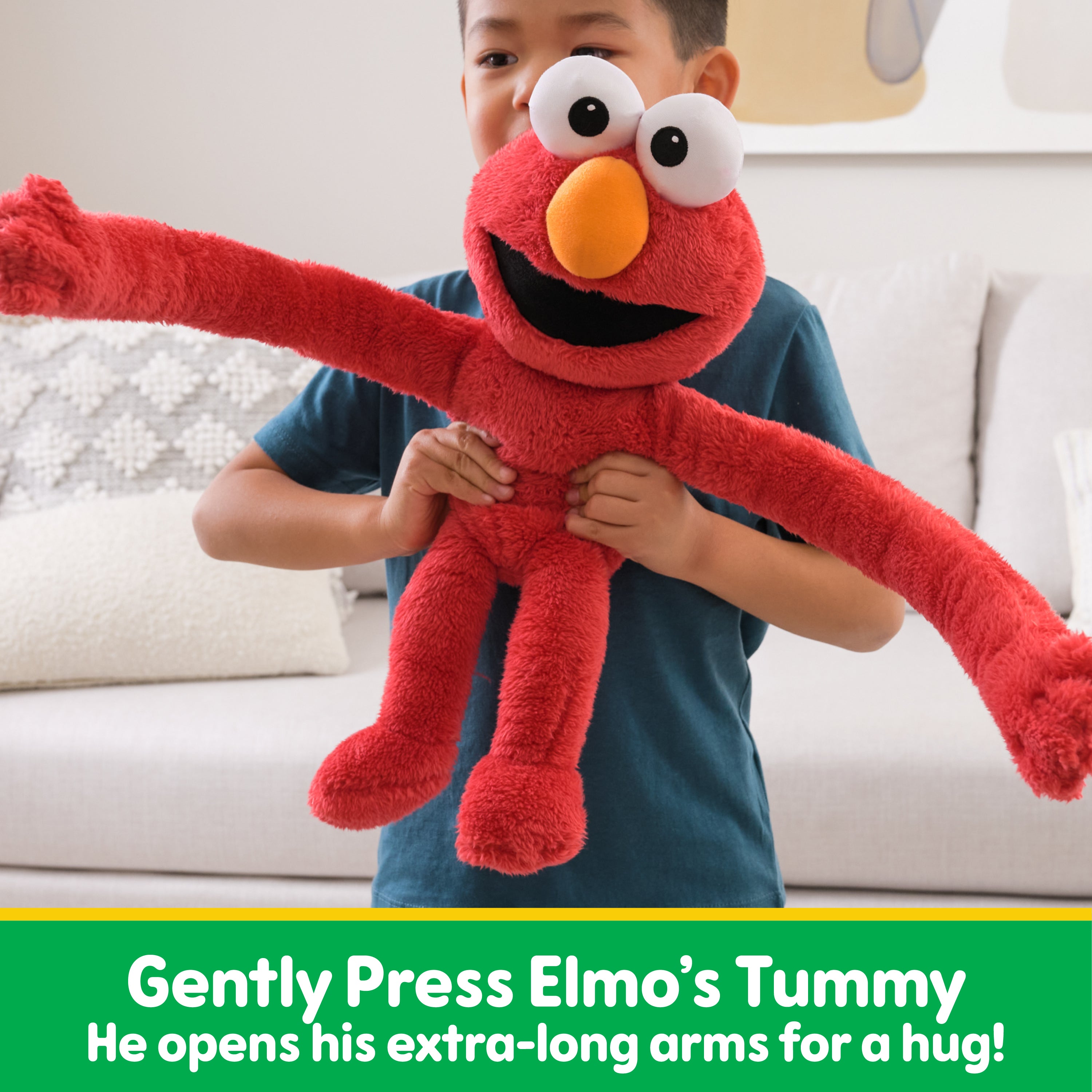 GUND Sesame Street Official Elmo Hug-a-Moves Plush, Plush Muppet, Sensory Toy, Premium Plush Toy for Ages 1 & Up, Red, 14”