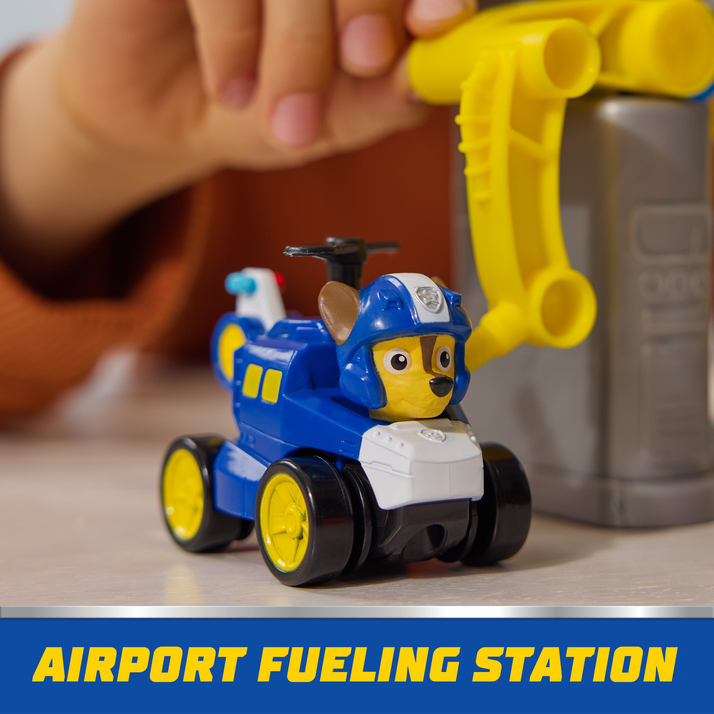 PAW Patrol: Air Rescue, Pup Squad Adventure Bay Airport Playset, with Chase Toy Car & PAW Patrol Vehicle Launcher, Kids Toys for Boys and Girls 3+