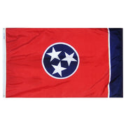 Tennessee State Flag 4x6 ft. Nylon SolarGuard Nyl-Glo 100% Made in USA to Official State Design Specifications.