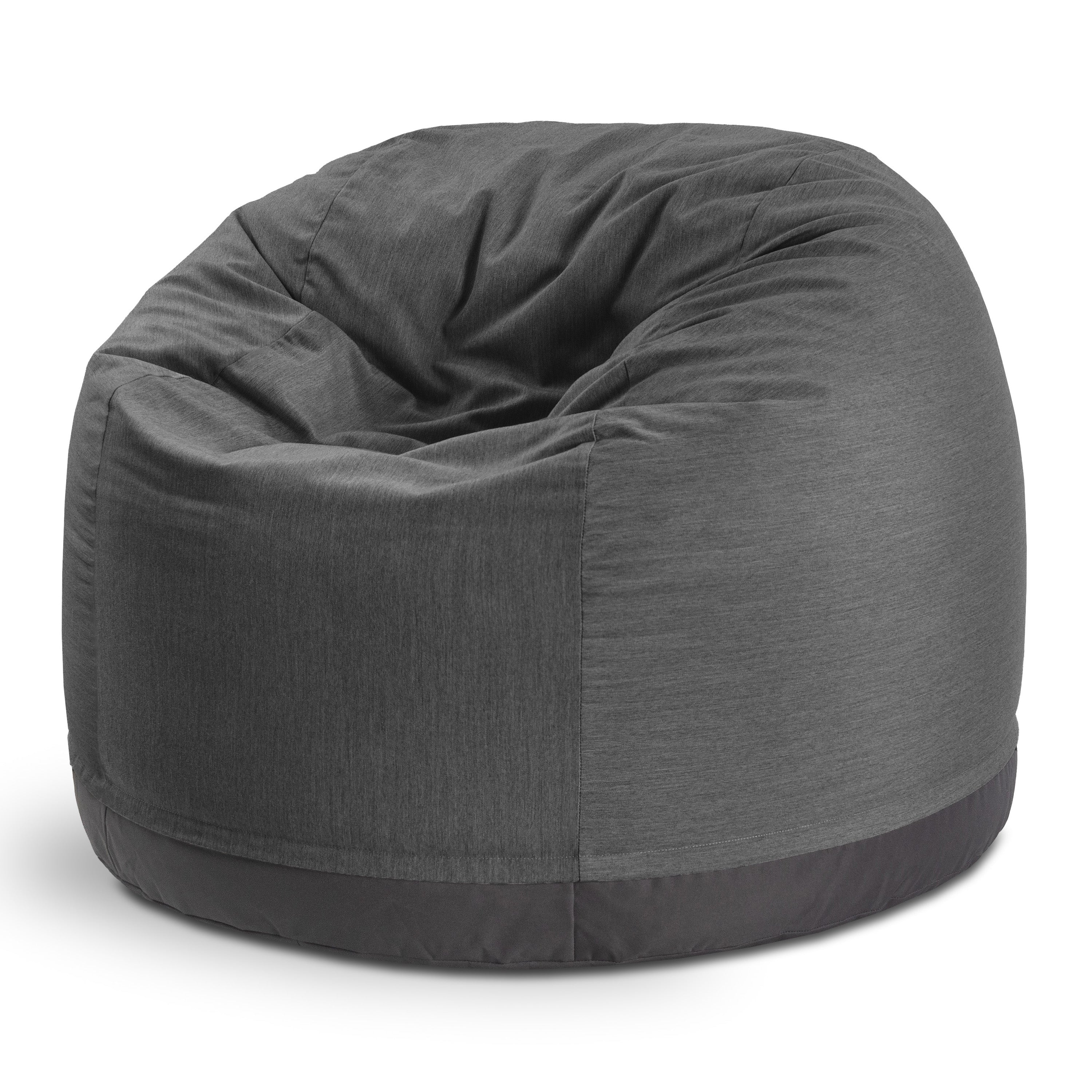 Jaxx Palmetto Large Round Outdoor Bean Bag Club Chair - Charcoal Sunbrella