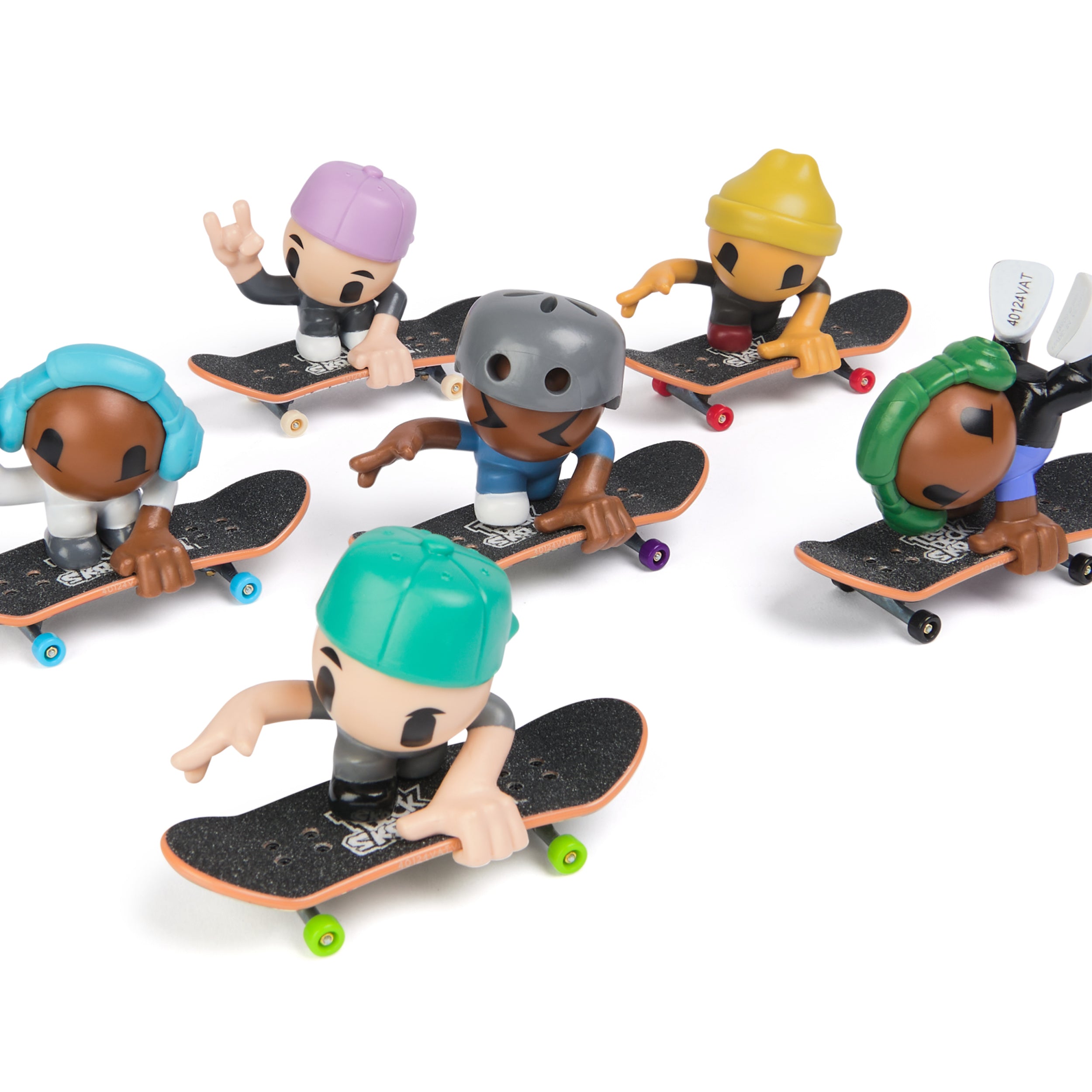 Tech Deck Sk8 Crew, Exclusive Fingerboard with Assistive Figure, Collectible and Customizable Mini Skateboards, Kids Toys for Ages 5 and up Styles May Vary