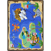 Books Are Treasures 5'4" x 7'8" area rug in color Multi