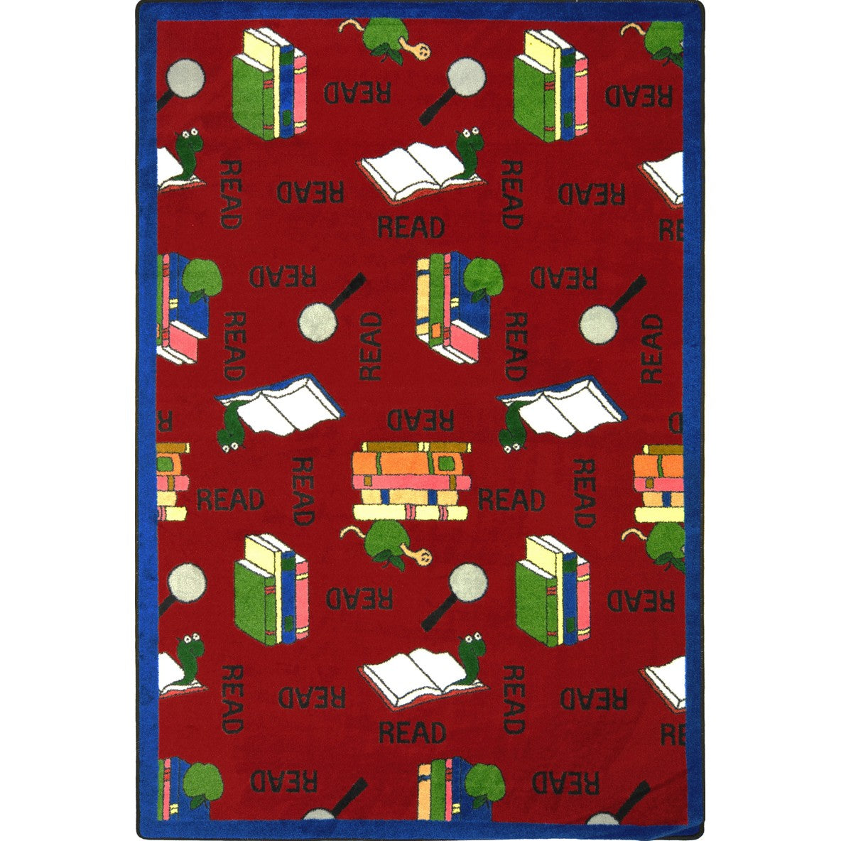 Bookworm 10'9" x 13'2" area rug in color Red