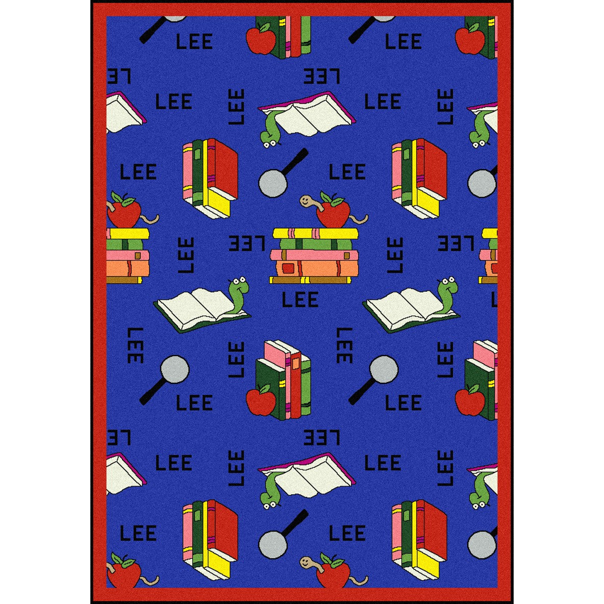 Bookworm (Spanish) 10'9" x 13'2" area rug in color Blue