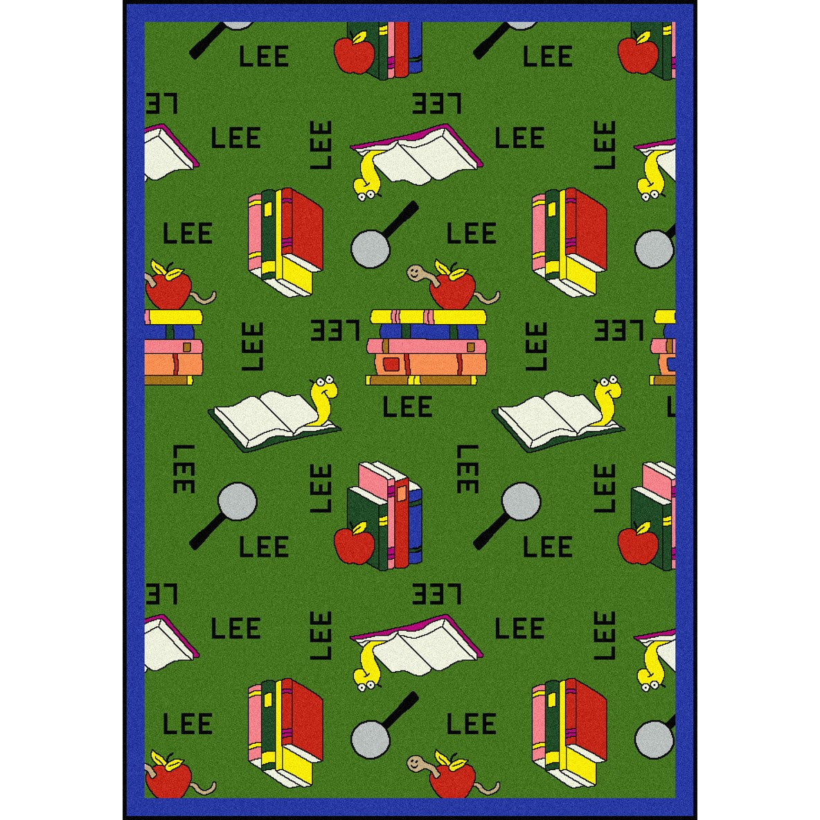 Bookworm (Spanish) 3'10" x 5'4" area rug in color Green