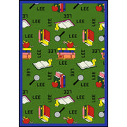 Bookworm (Spanish) 7'8" x 10'9" area rug in color Green