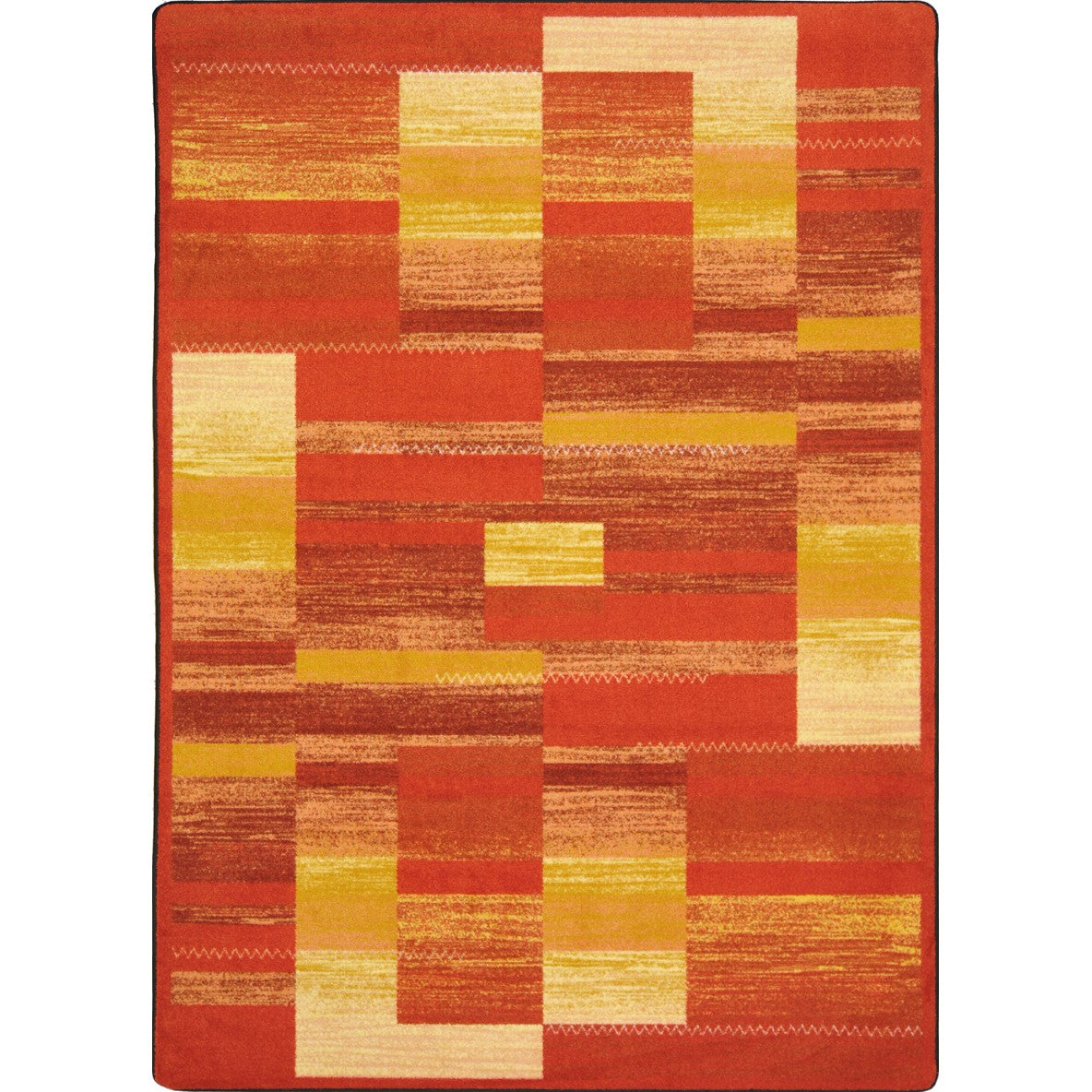 Boomblox 7'8" x 10'9" area rug in color Orange