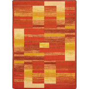 Boomblox 7'8" x 10'9" area rug in color Orange