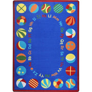 Bouncy Balls 10'9" x 13'2" area rug in color Multi