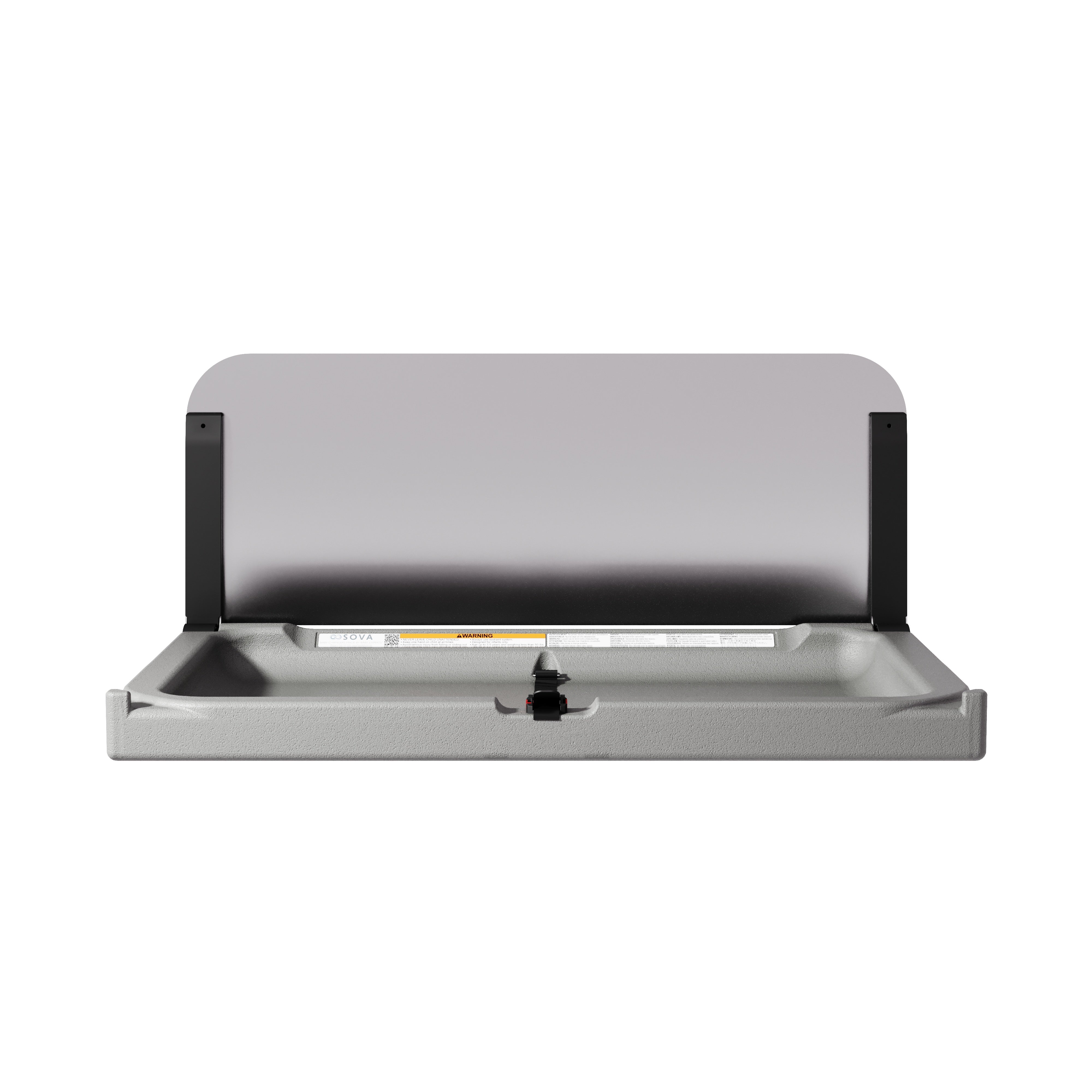 Element Horizontal Changing Station w/ Stainless Backsplash - Dark Gray