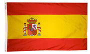 Spain Flag 3x5 ft. Nylon SolarGuard Nyl-Glo 100% Made in USA to Official United Nations Design Specifications.