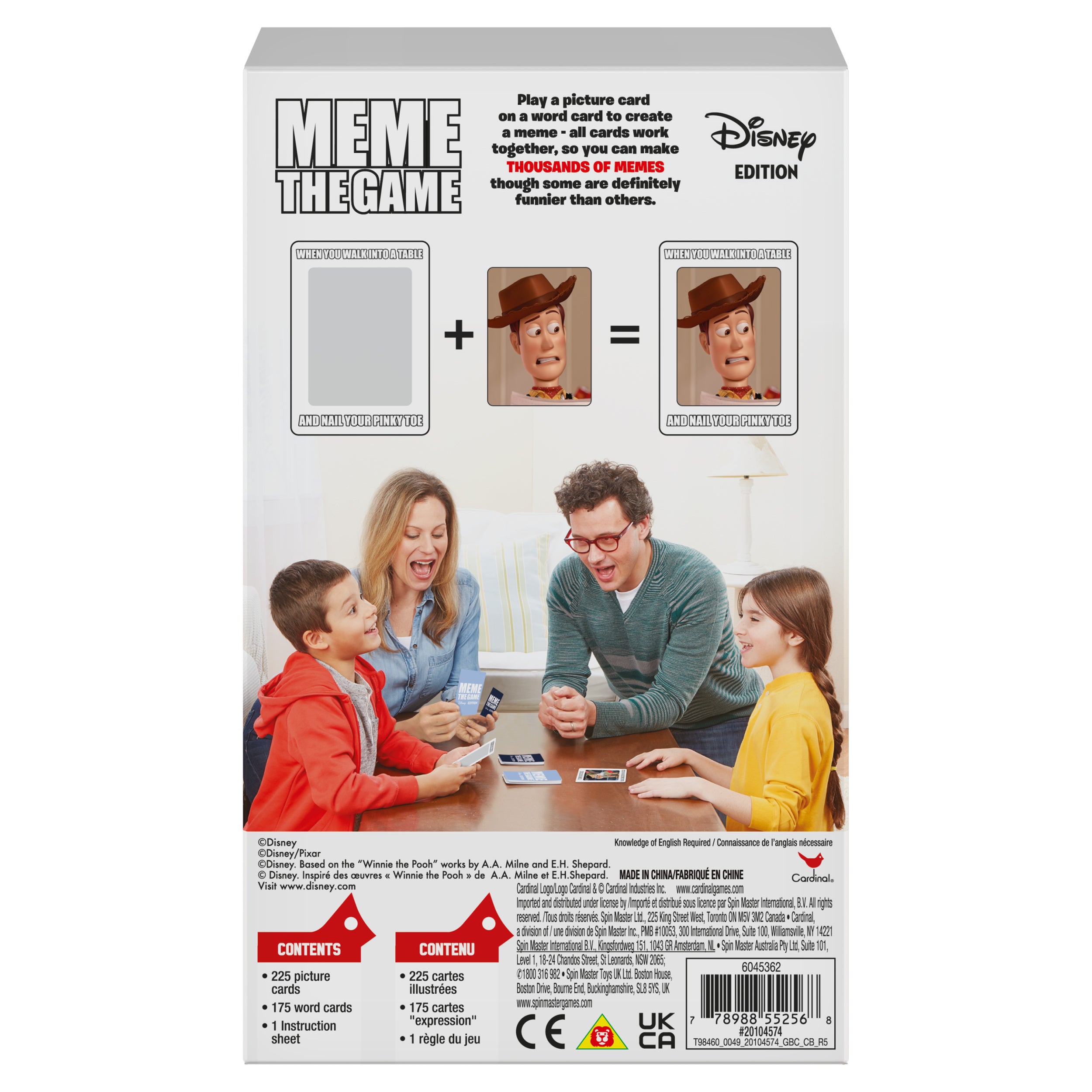 Spin Master Games, Meme the Game: Disney Version, Funny Card Game for Fans of Disney Movies, 3-6 Players, for Ages 8 & Up