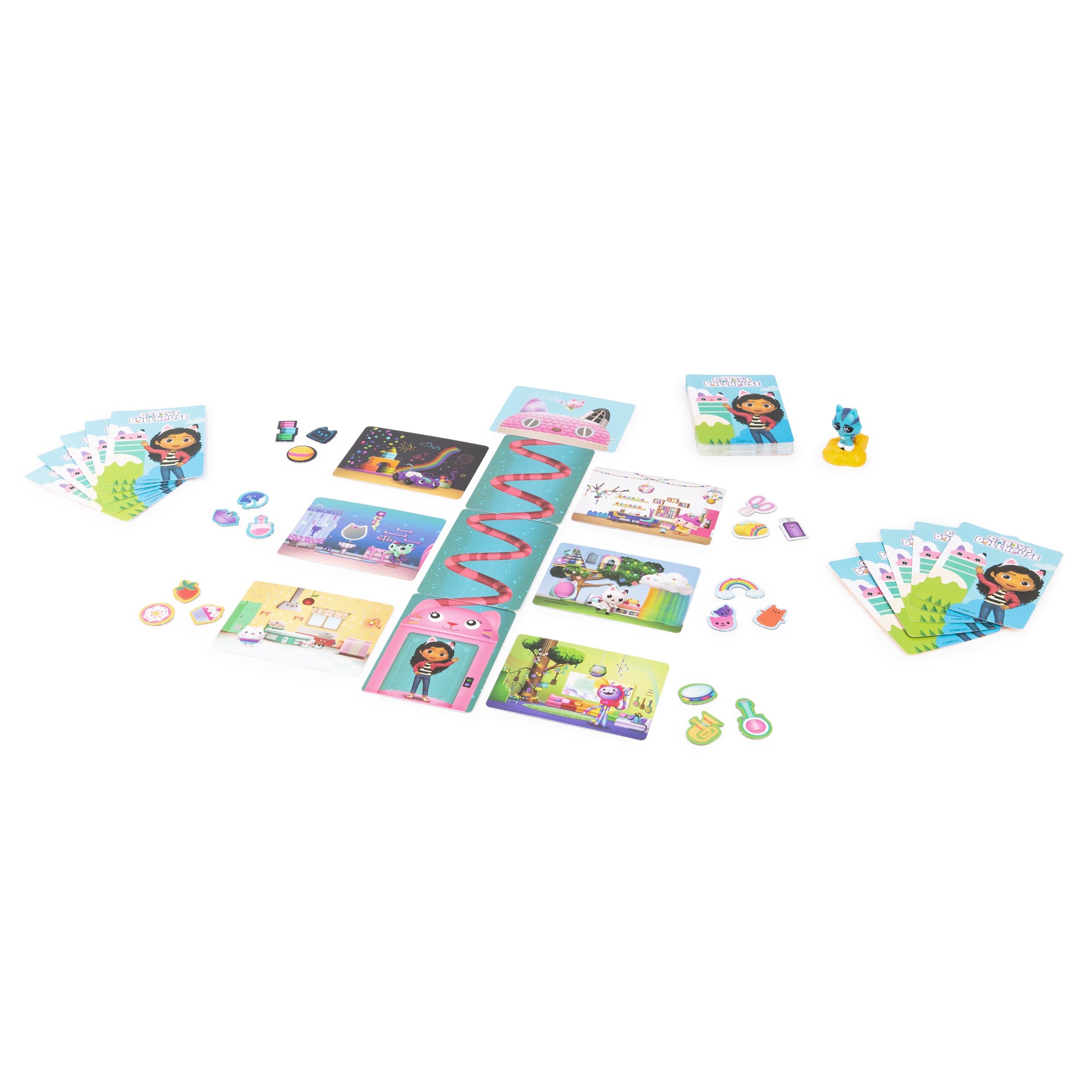 Gabby’s Dollhouse, Match-ical Dollhouse Game 2-Player Memory Matching Card Game Board Game Based on the Netflix Original Series, for Kids Ages 4 and up