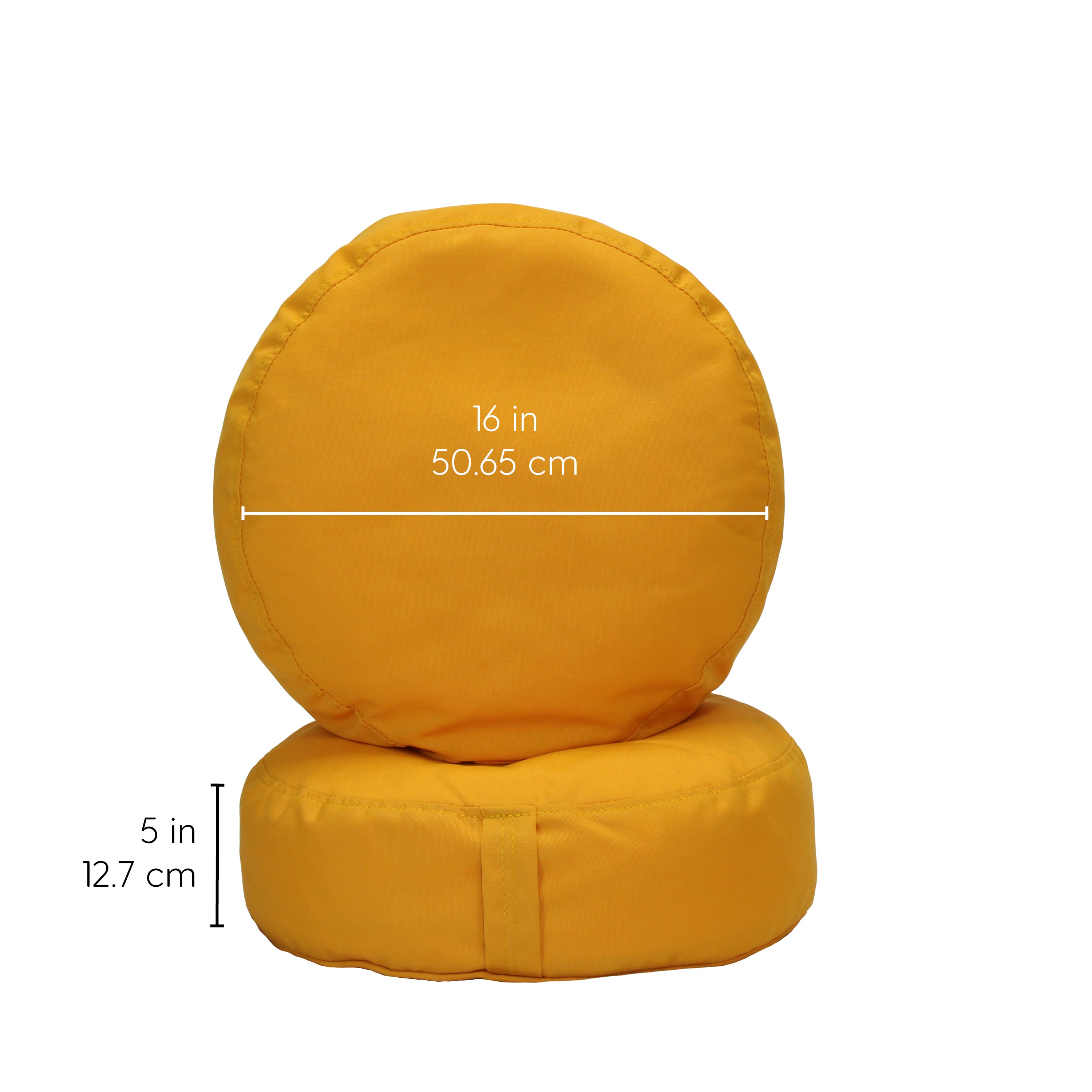 Element 16" Round Bean Cushions, 2-Piece - Marigold