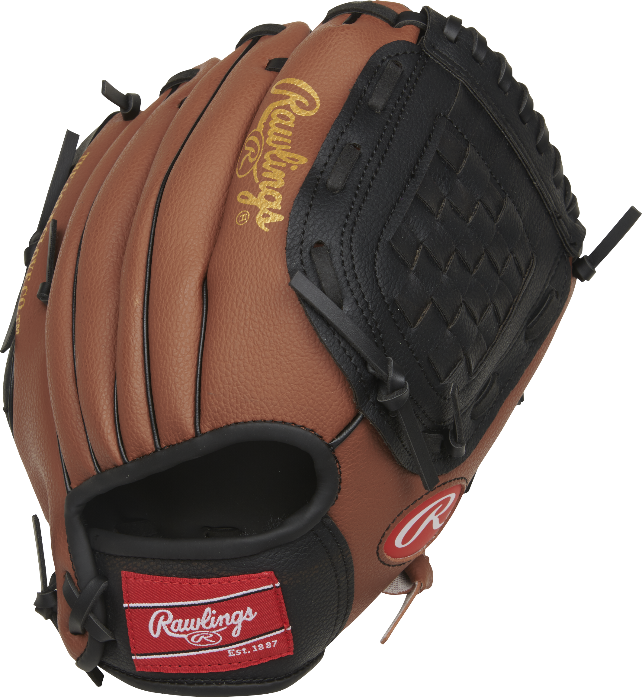 Rawlings Players Series  Youth 10.5-Inch Baseball Glove - Left Hand Thrower - Dark Brown/Black