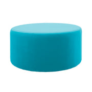 Outdoor 36" Round Ottoman with Sunbrella®, 18" H - Canvas Aruba