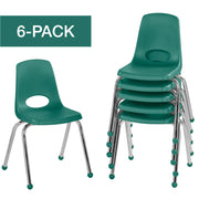 16" Stack Chair with Ball Glides - Green