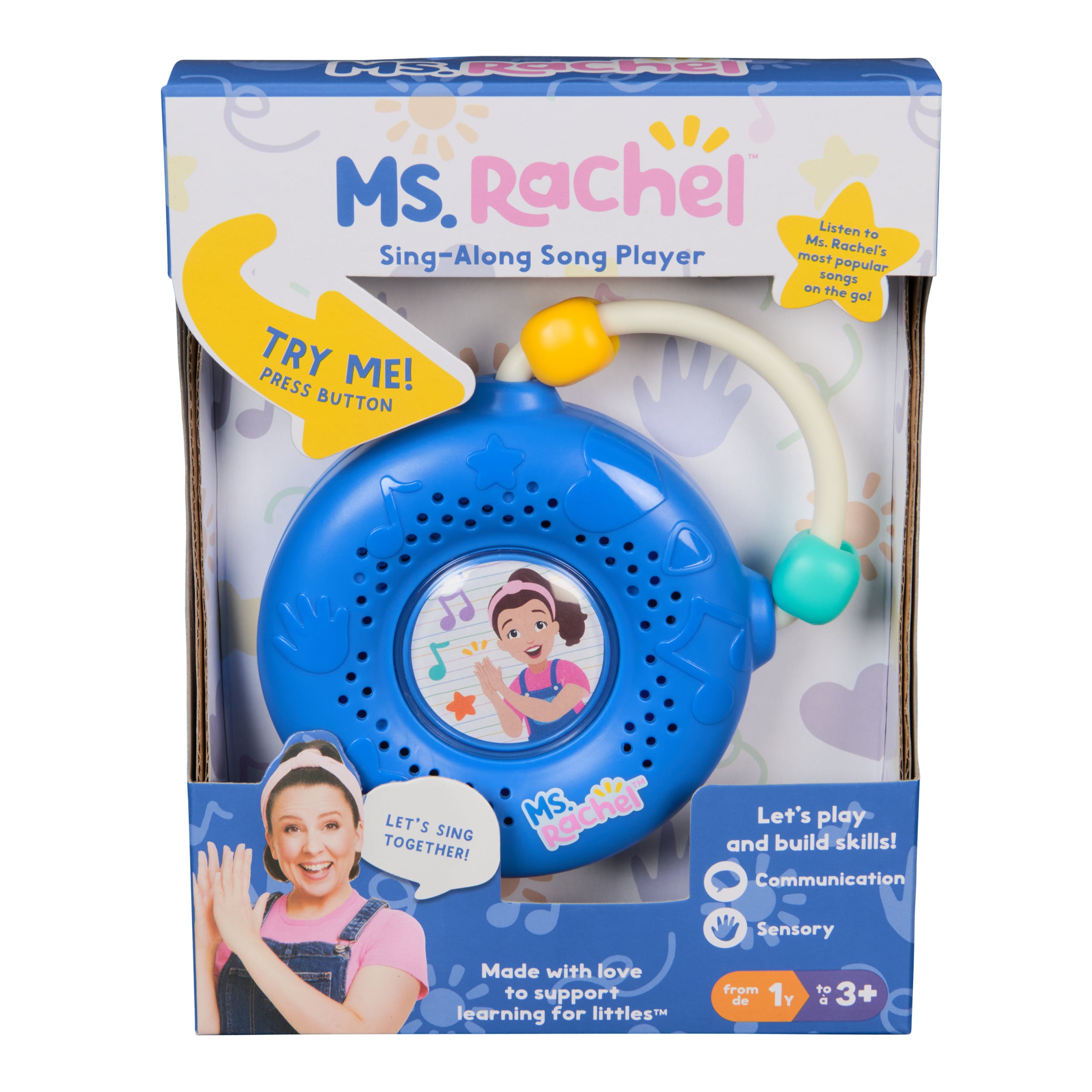 Ms. Rachel Official Electronic Sing-Along Song Player with 14 Musical Sounds, Educational Toys & Toddler Toys for Girls & Boys Ages 1-3+