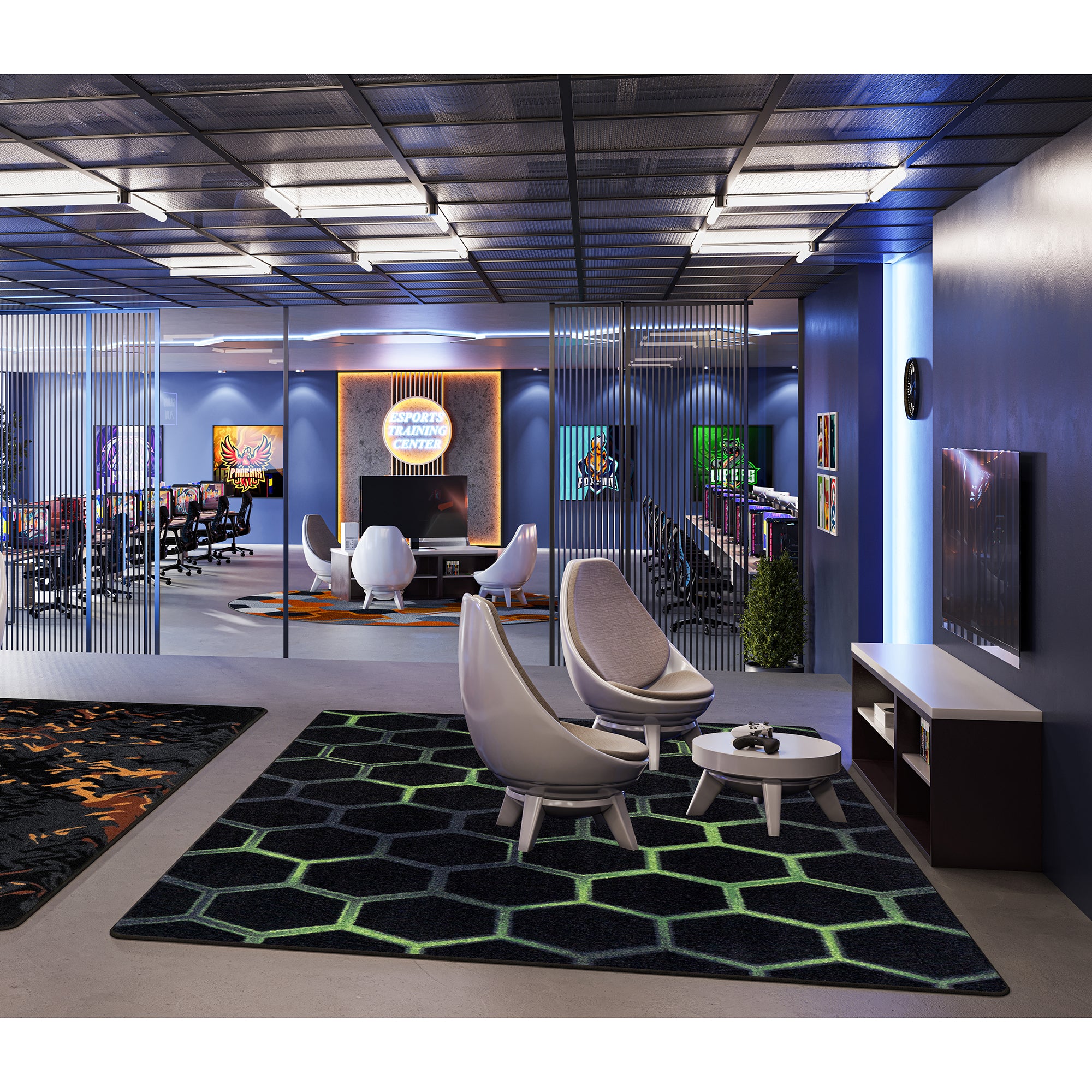Breakout 5'4" x 7'8" area rug in color Emerald