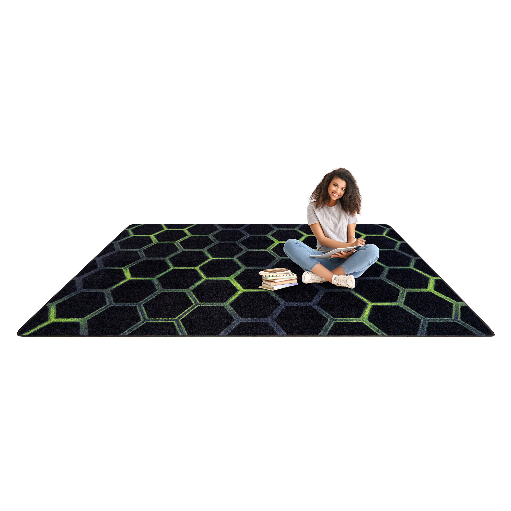 Breakout 10'9" x 13'2" area rug in color Emerald